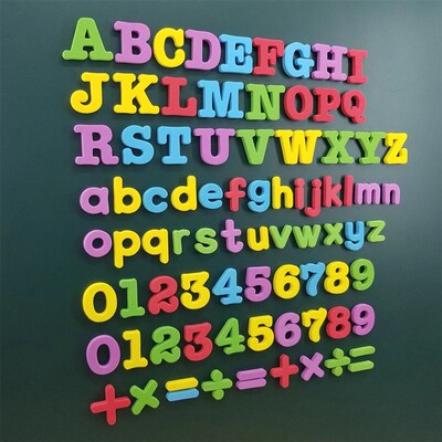 Magnetic Letters Numbers Alphabet ABC 123 Fridge Magnets Pla