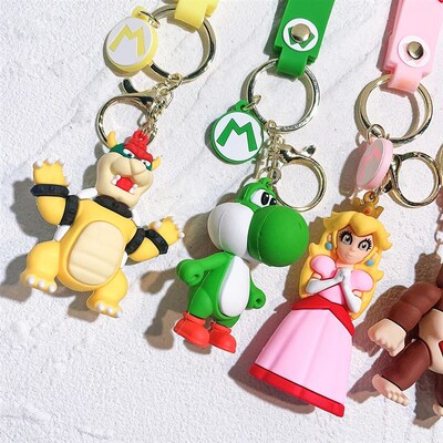 30 Styles Super Mario Keychain Mario Bros Luigi Toad Yoshi B