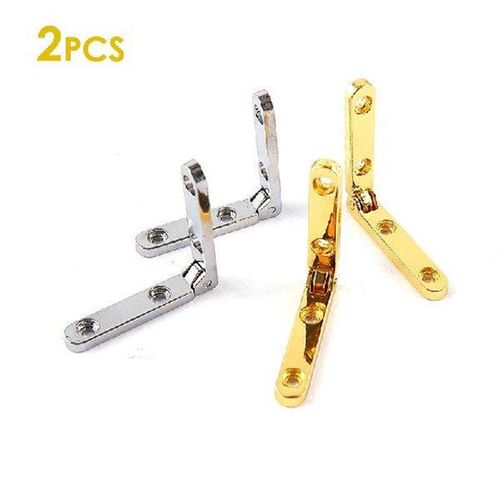 2Pcs 90 Degree Hinges For Wooden Box Jewellery Case Cabinet