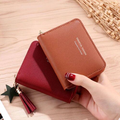 Women Small Wallet Ladies Mini Tassel Wallet Cute Girl Short