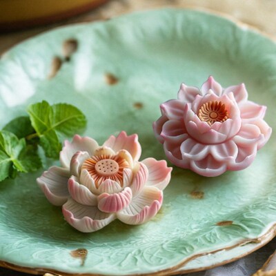 Lotus Mousse Cake Lotus Pastry Silicone Baking Mold 荷花模具