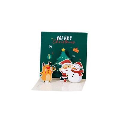 Christmas Handwritten 3D Card Envelope Thank-You Card贺卡