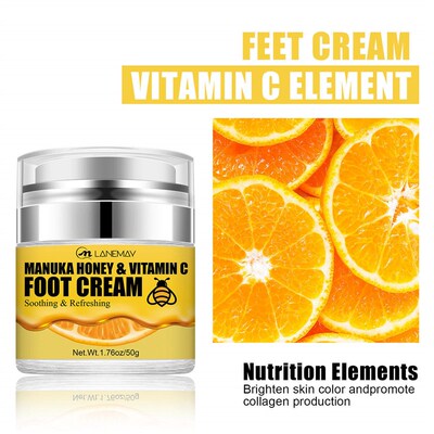 Honey Vitamin Foot Cream for Preventing Drying, Cracking, P