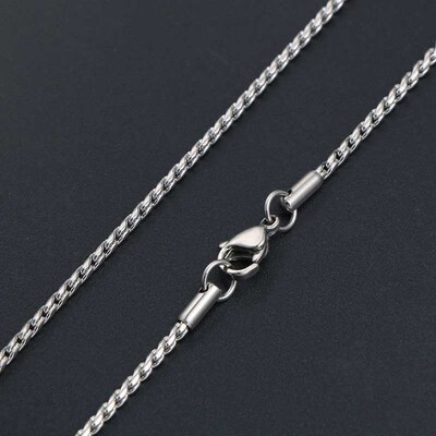 Fashion titanium steel two strand braid chain  personality s