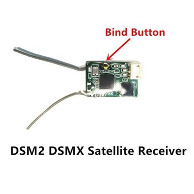 DSM2 DSMX Satellite Receiver W Bind Button for Mini
