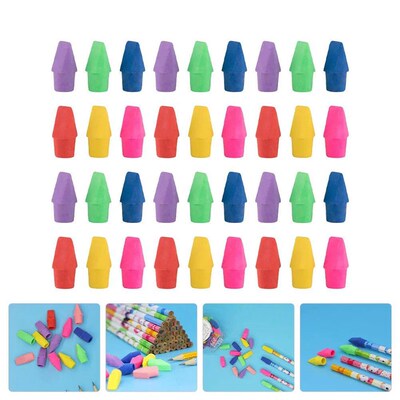 50pcs/Set Random Bulk Pencil Top Erasers Colored Pencils Top