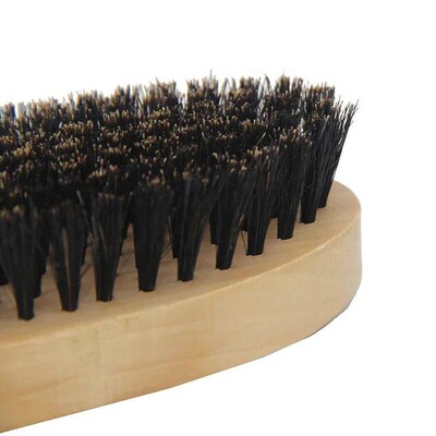 Wooden Hair Beard Brush For Men Natural Wood Comb Boar Brist