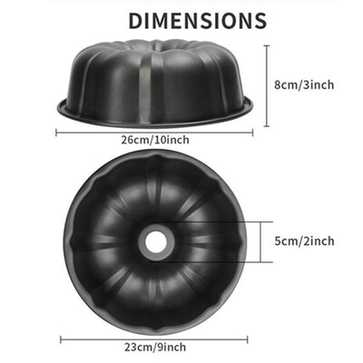 Fluted Tube Pan Steel Bunte Cake Pan Bundt Pan Baking