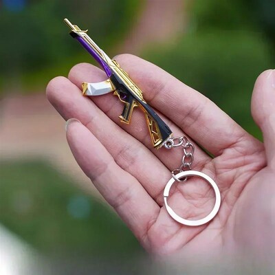 Valorant Keychains Set Reaver Karambit Knife Vandal Metal Ga