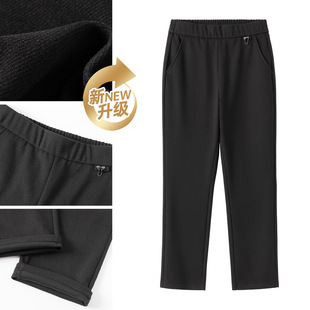 大码 子显瘦弹力200斤高腰长裤 小脚裤 胖MM裤 女加绒休闲裤 2025新款