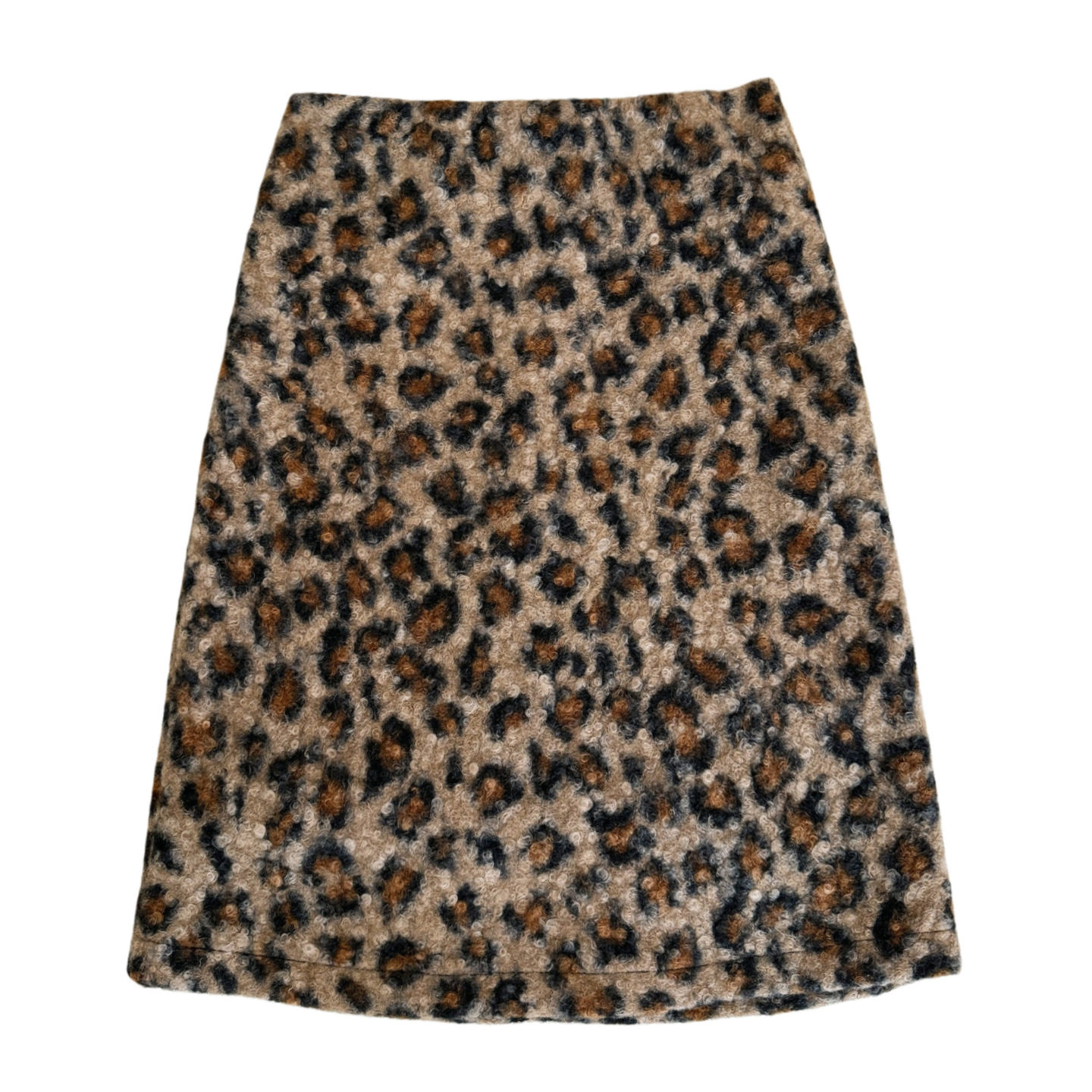 复古时髦显瘦毛绒质感豹纹半身裙