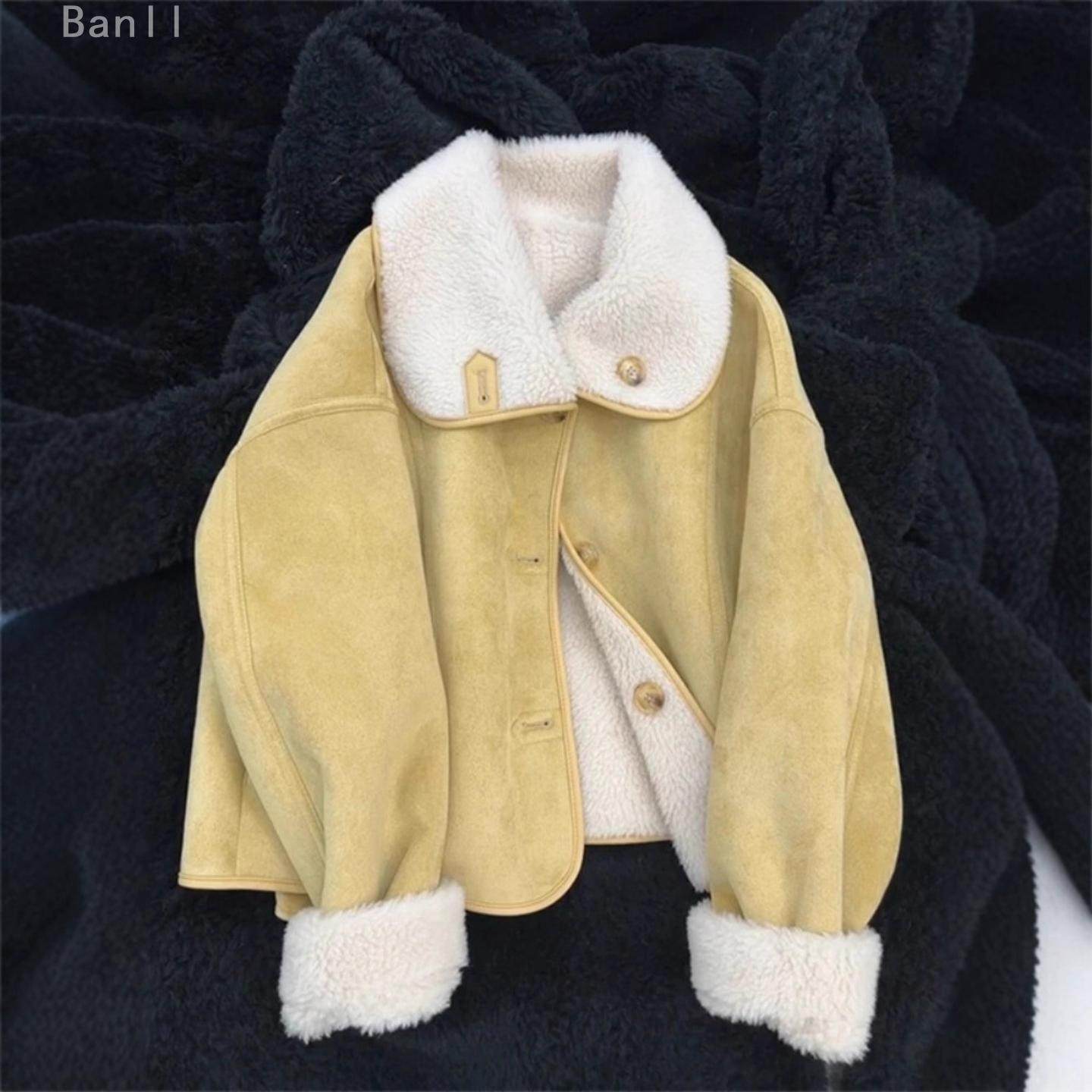 麂皮绒皮毛一体翻领羊羔毛棉服女冬季新款保暖加绒双面穿加厚外套,女装/女士精品,大码棉服,淘宝优惠券,粉丝福利购,淘宝优惠卷