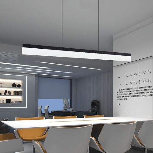 led长条灯设计师极简一字办公吊灯吧台吊线灯创意个性拼接造型灯
