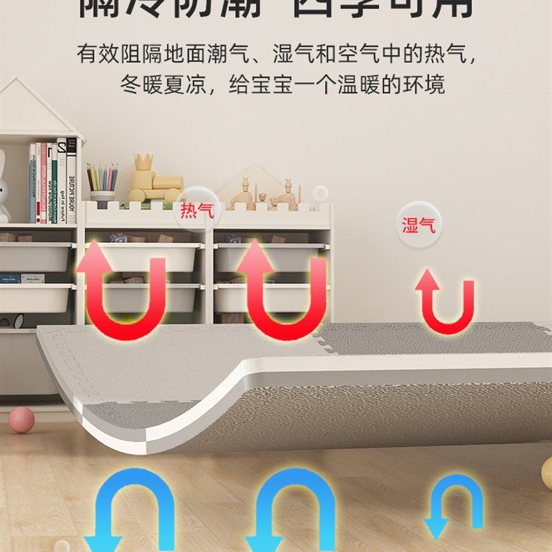 泡沫地垫家用宝宝拼接爬行垫卧室加厚儿童地板垫亲肤爬爬垫子客厅