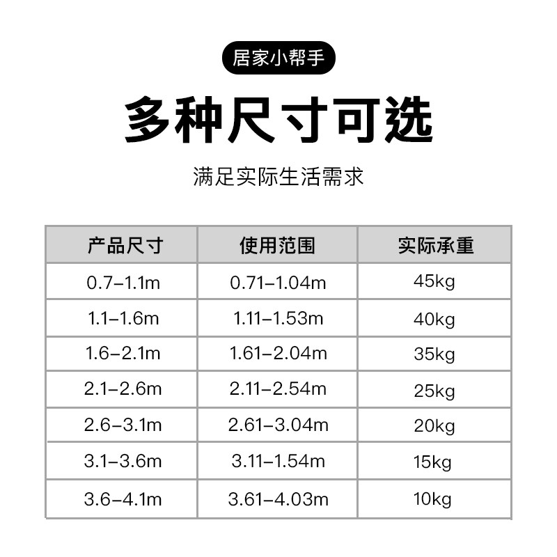 免打孔伸缩杆窗帘杆子衣柜晾衣杆浴室卫生间架浴帘杆阳台飘窗撑杆,居家布艺,窗帘杆/罗马杆,淘宝优惠券,粉丝福利购,淘宝优惠卷