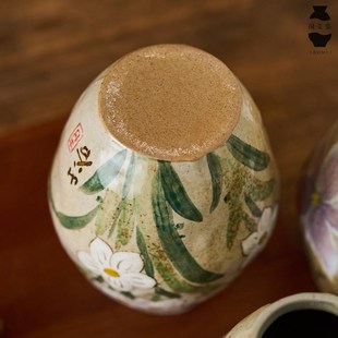 陶美集新款釉下彩陶瓷花瓶手绘水仙花花卉插花花器客厅餐桌摆件小