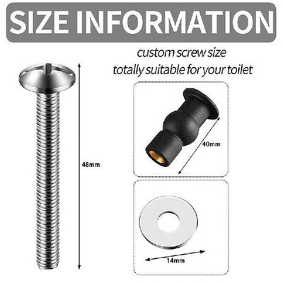 10 Pieces Toilet Seat Screws Universal Toilet Expanding
