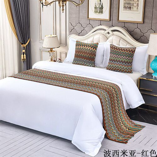 Modern Simple And Light Luxury Homestay Hotel Hotel Bed Flag