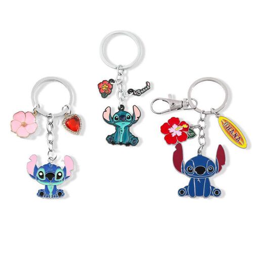 Stitch Keychain Metal Enamel Pendant Keyring Cute Stitch Key