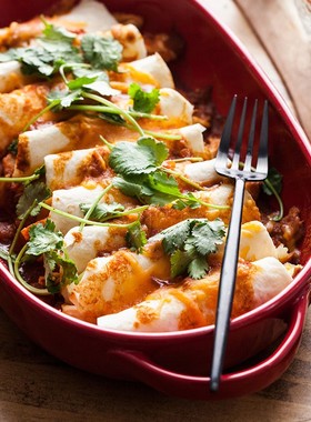 lniz WS红色耳烤盘陶瓷家用装鱼盘子10寸烤箱专用烤盘耐高温