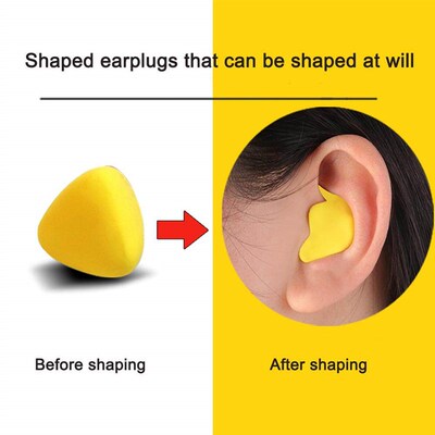 Moldable Shaped 60pcs/set PU Anti-noise Ear Plugs Noise Redu