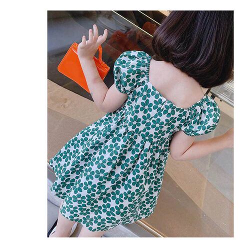 Childrens floral dress summer style girls rural style skirt