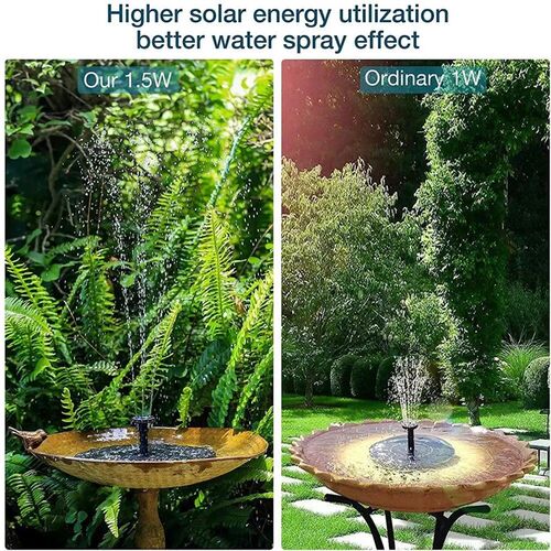 13/16/18cm Floating Solar Panel Solar Fountain Pump Bird Bat