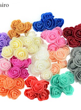 100pcs 3.0cm Mini Artificial Flower PE Foam Rose Head Handma