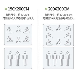 超声波野餐垫可机洗地垫便携式加厚春游野炊隔潮垫草坪垫防水防潮