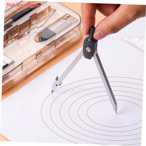 8 Pcs/Set Compass Ruler Set Protractor Drawing Triangle Eras