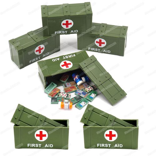 Figures Rescue Box War Building Block Equipment Moc Military