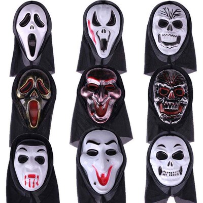 Halloween kids Scary Face mask Skull Reaper Devil prop Trick