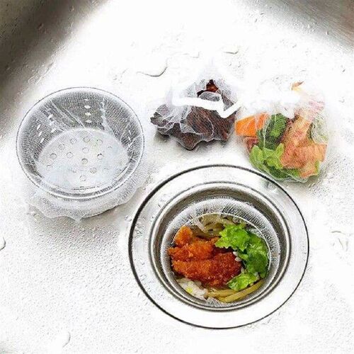 100Pcs Disposable Kitchen Sink Strainer Bags Sewer Drain