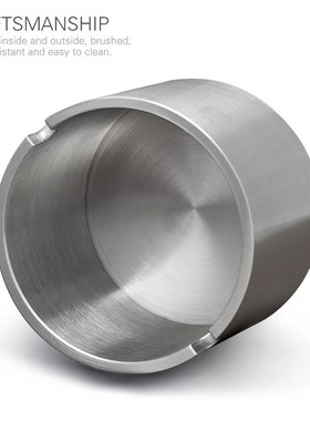 不锈钢烟灰缸创意烟缸客厅办公室KTV烟盅加厚mmKS079