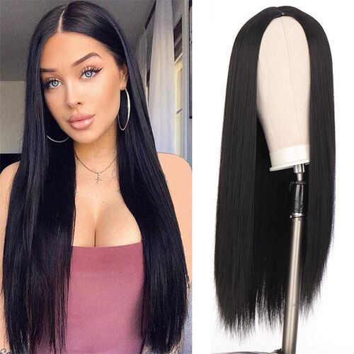 Mid-length Straight Wig Womens Full-ver Wig