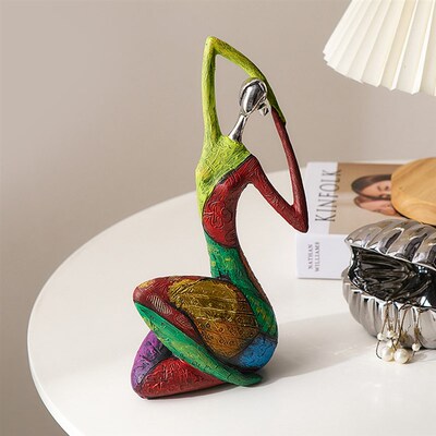 Creative Home Decoration Colorful Abstract Figure Sculpture