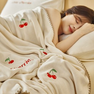 沙发盖腿小毯子珊瑚绒午睡办公室宿舍毛毯铺床盖毯薄车载用