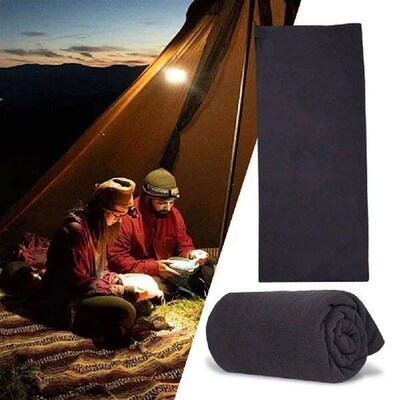 Fleece Sleeping Bag Liner with Zipper Camping Sleeping Bag