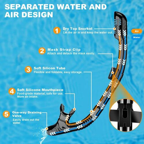 Scuba Diving Mask Snorkel Set For Adults Tempered Glass Prof