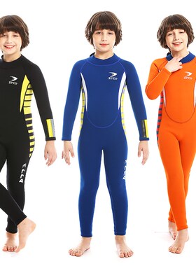 ZCCO防寒儿童泳衣连体大童女童男童加厚保暖潜水服浮潜水母泳衣