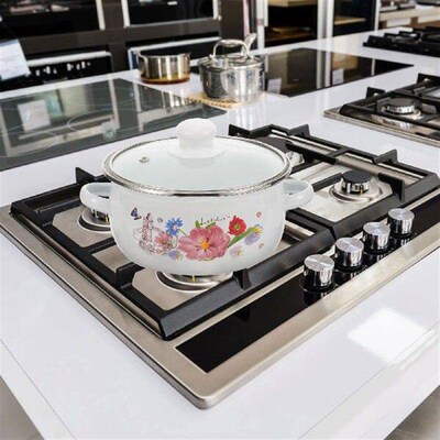 3 Pcs Pots Enamel Camping Cookware Wear-resistant Stew