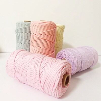 2mm 100M Macrame Cord Rope Cotton Twine Thread String Crafts