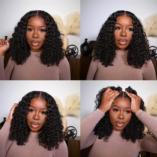 Kinky Curly Bob Cheap Wig Lace Frontal Human Hair Wigs Brazi