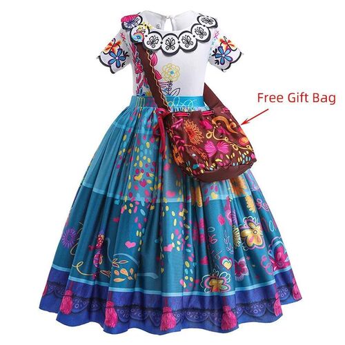 Girls Princess Costume Kids Encanto Mirabel Isabela