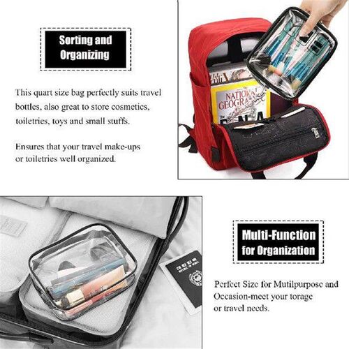 Multifunctional Travel Toiletry Bags Simple Style PVC