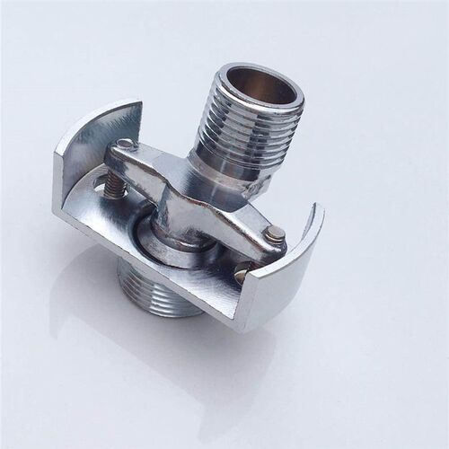 Angled Curved Foot Shower Head Eccentric Screw Extended