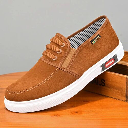 Men Shoes Breathable Canvas Shoes for Youth Student Slip on