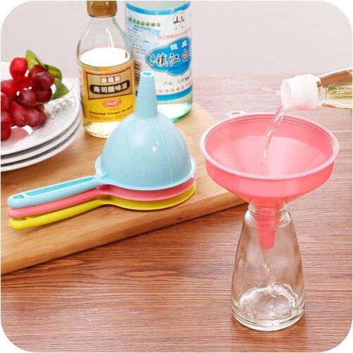 Large Plastic Kitchen Funnel for Liquids, Multicolored Multi
