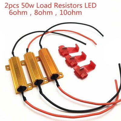 2pcs 50w 6ohm 8ohm 10ohm Load Resistors LED Flash Rate Turn