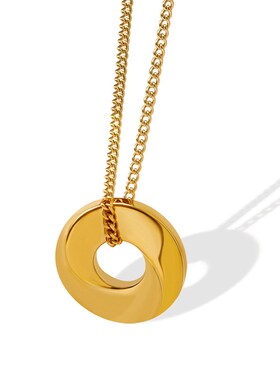 Fashion niche titanium steel material twist ring circle pend